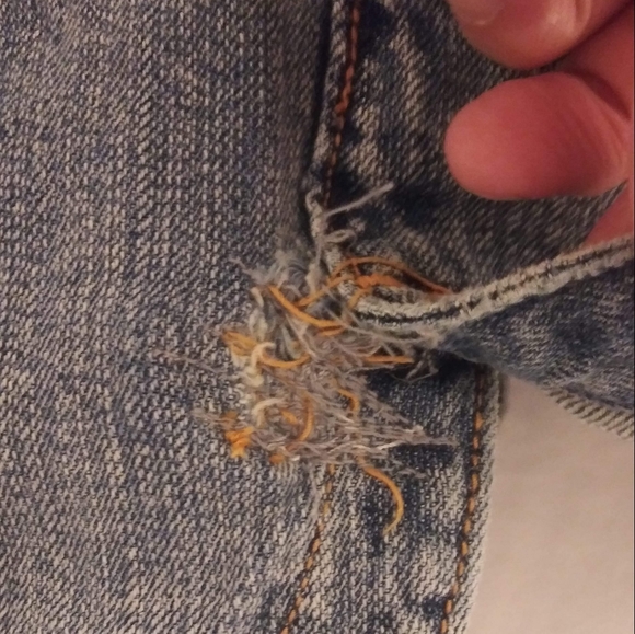 Haute Rag Blue Denim Jean Blazer Size 5 - Picture 3 of 8